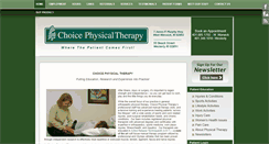 Desktop Screenshot of choicephysicaltherapyri.com