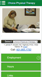 Mobile Screenshot of choicephysicaltherapyri.com